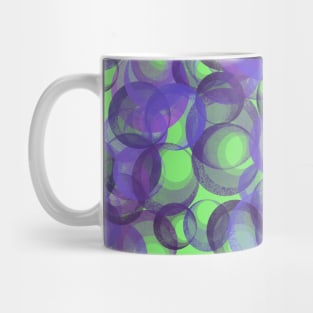 Purple Bubbles with Lime Green Abstract Mug